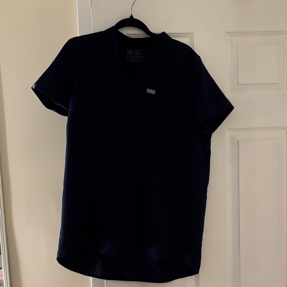 Figs Navy Blue Scrub Top